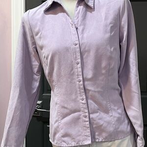 Lavender Faux Suede Shirt